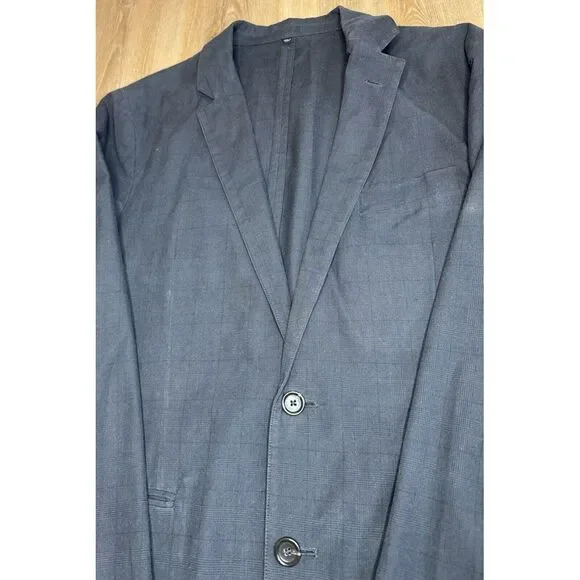 J Crew Ludlow Mens Cotton Unstructured Blazer‎ Sport Coat Jacket Glen Check 42L - Picture 2 of 11